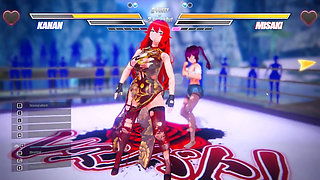 Lesbian Battle BDSM Hentai Game Ep.1 Readhead Lesbian Scissoring and Squirting Fight!