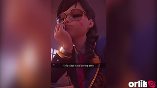 D.va Bad Girl Club Night Shift - Clients Creampie Fuck - Overwatch 3D Hentai
