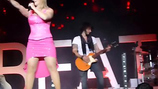 Beatrice egli pink mini dress upskirt pussy on stage oops