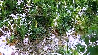 Mature Blonde Sue Masturbates in the Woods