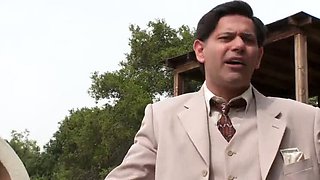 Vintage Country Orgy Gangbang with Mr. Pete & Johnny Castle Fucking Amber Rayne in HD