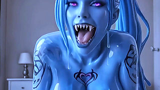 Neon Dreams - Blue Cock Thirsty Monster