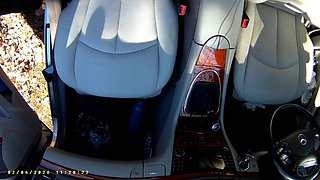 German Slut Cums for Lesbian in Car
