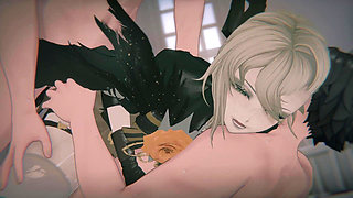 [girls' Frontline 2 Exilium] - Sextans Checkmate and Mind Erase (bound T-doll & Hardcore POV 3D Hentai) (4k/60fps) ()