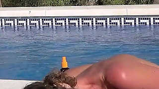 In the Sun by the Pool Having Holiday Sex