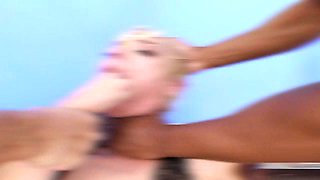 Sarah Slave Vs 3 BBC with Balls Deep Anal, DAP, Gapes, Manhandle