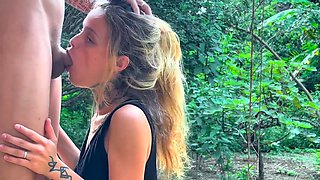 Tattooed Blonde Babe Doing Workout Turns Naugty - Deepthroat Throat & Finger Sucking