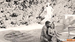 Sunbathing Blonde Cherry Kiss Takes DP Slamming From Pool Guys GP2614