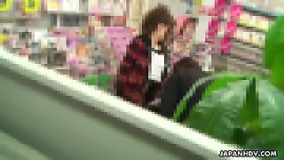 Public sex in a manga store with adventurous japanese gf
