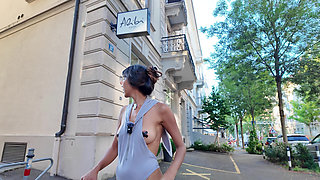 Exhibitionist Japanese Girl Flashes and Masturbates in Public