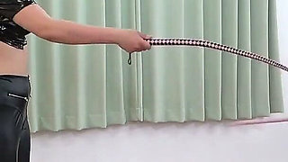 Whipping After-school Detention, Sadistic Female University Lecturer Enjoys Punishing Two Delinquent Men