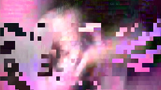 Blonde and Brunette in Steamy Warehouse Threesome with Pink Lights