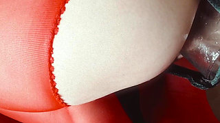 Anal Fisting in Red Pantyhose