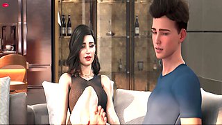 Stepfamily anime hentai with wild anal creampie action