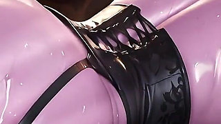 Busty Purple Sugar Mommy in Corset and Stockings Rides Hard in Candlelit Mansion - Masked Redhead Gets What She Wants