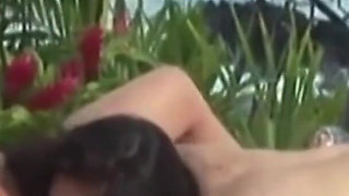 Hot lesbian sex with Tera Patrick and Nikki Benz eating pussy on the beach