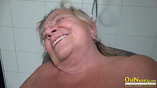 Chubby Busty Granny with Old Granny Underwear