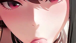 Gol Curvy Brunette Anime Yor POV Tit Fuck and Cock Ride