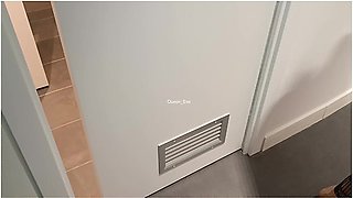 Cuckold Husband Takes His Slutty Wife To Fuck In The Public Toilet In Autogrill