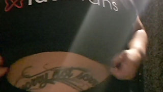 Showing off Enhanced Breasts at the Gym