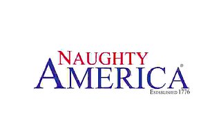 Naughty America - Two hot babes share a cock