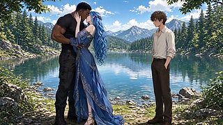 Interracial Kissing and Submissive Cuckold Anime (AI Arts)