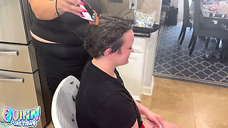 Shaving Quinn's Head