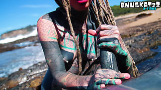 Outdoor Beach POV Blowjob - Sloppy by the Waves