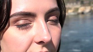 Amateur blowjob outdoor