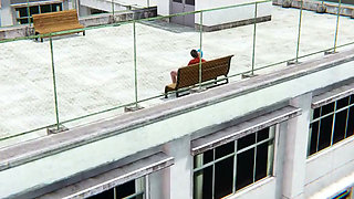 Jinx Rips a Man's Cock in Public - Lol Jinx Park Bench Handjob