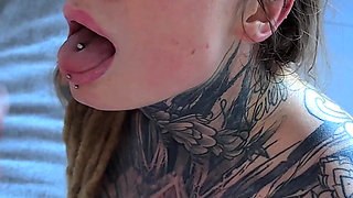 Fast Fuck: Tattooed Ghost Face Sam Garro Destroyed My Tiny Pussy - Hard, Rough Sex & Facial Cumshot