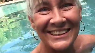Pervert Granny Leilani in The Pool