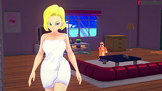 Android 18 Wakes up in the Night to Fuck Roshi - Dragon Ball Zex Series