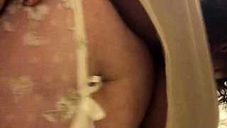Hot brunette big boobs toying pink pussy