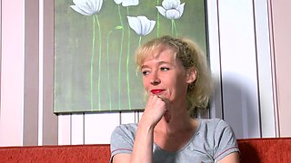 Skinny mature German housewife does first sex casting