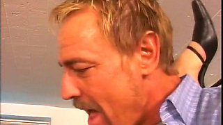 Hot Sexy Busty MILF Secretary Fucked and Cummed in Mouth by Monster Cock Vintage