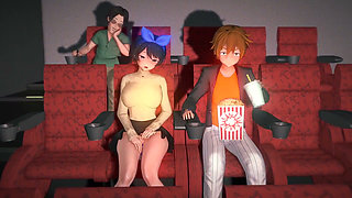 Kanojo, Okarishimasu - Boyfriend Dozes off so Ruka Gets Pounded and Creampied by Another Guy - 3D Hentai Animations