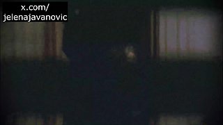 Spy Blonde Woman at the window