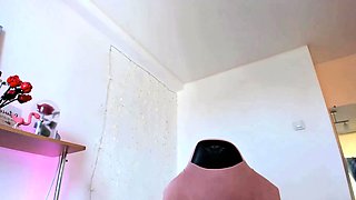 Webcam Girl Rubbing Cream on Nipples