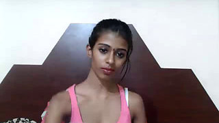 Perfect skinny indian teen hottie on cam