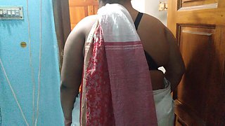 45 Year Old Neighbor Aunty Fucked While Sweeping the House