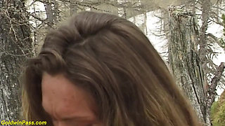 Anal fuck therapy in the snow