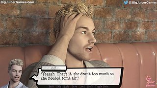 Hotwife bi-atch gives a sneaky blowjob under the table