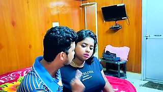 Homeowner leaving the room rent for a desi sexy girl and hardcore fucking him with her