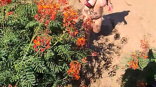 Thick BBW wife public nude blowjob! BadBlondieMonroe