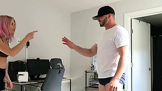 Petite amateur redheaded teen pisses and sucks cock