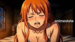 Ro Ro nova zoro fuck Nami in room and she's enjoying her big cock.