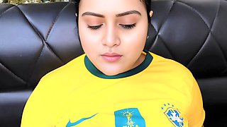 Step brother fucking his beautiful step sister while betting on a football game.(Full Bangla Audio)