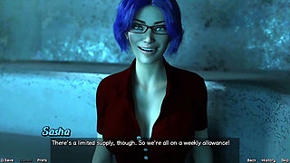 Stranded in Space - Date Night with Hot Blue Haired MILF