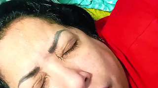 I surprise my stepmother with my cock in her mouth and she swallows my cum